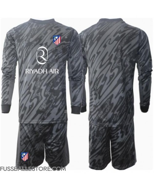 Günstige Atletico Madrid Torwart Heimtrikotsatz Kinder 2024-25 Langarm (+ Kurze Hosen)